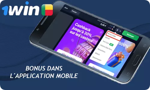 Caractéristiques des bonus 1Win dans l'application mobile